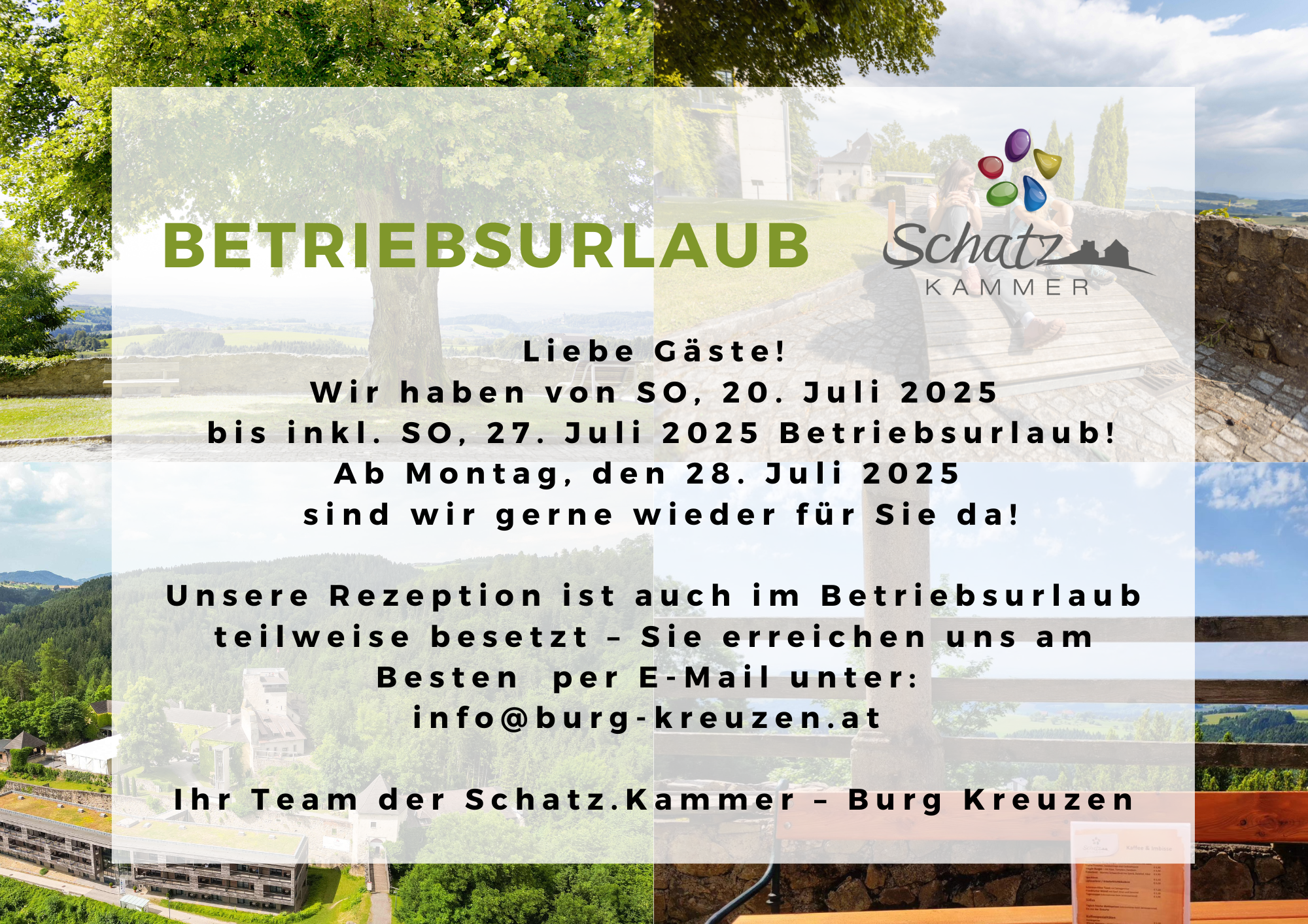 Betriebsurlaub Juli 2025